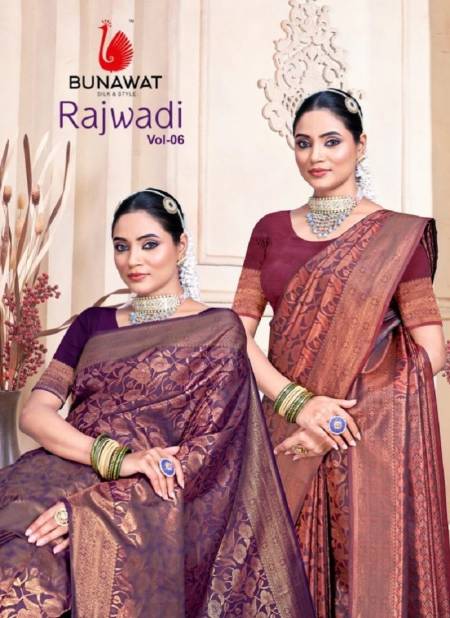 Rajwadi Vol 9 By Bunawat Banarasi silk Wedding Wear Saree Wholesale Online